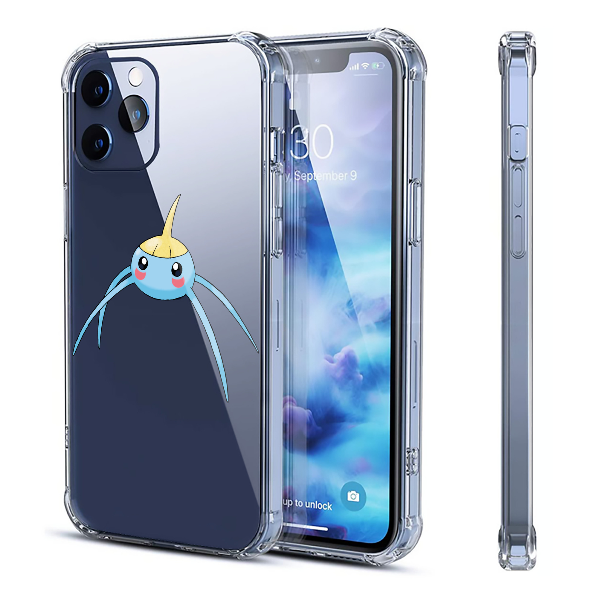 （画像用） ポケットモンスター Pokémon 【iPhone 12シリーズ対応】透明スマホケース（クリアソフトケース）